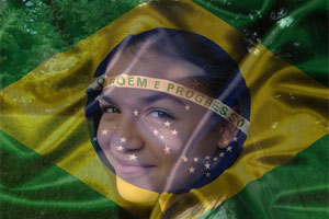 Brazil Flag Overlay photo effect