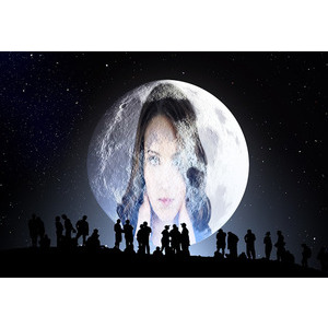 Your Picture And Your Lover On The Moon Amid 000 People photo effect