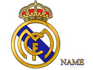 write your name on real madrid logo