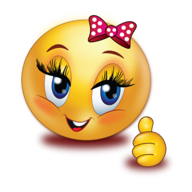 Cheer Happy Girl Thumb Up Emoji