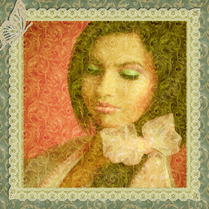 Your_picture_on_a_frame_green photo effect