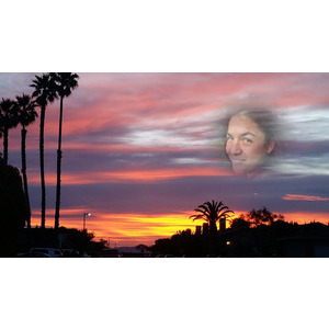 Your Picture On The Purple Sky photo effect