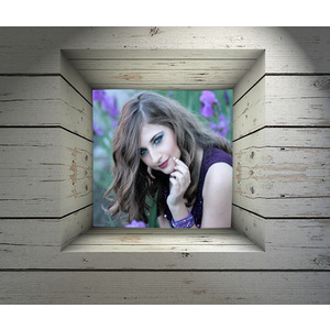 Your Picture On The Wall In The Wood photo effect